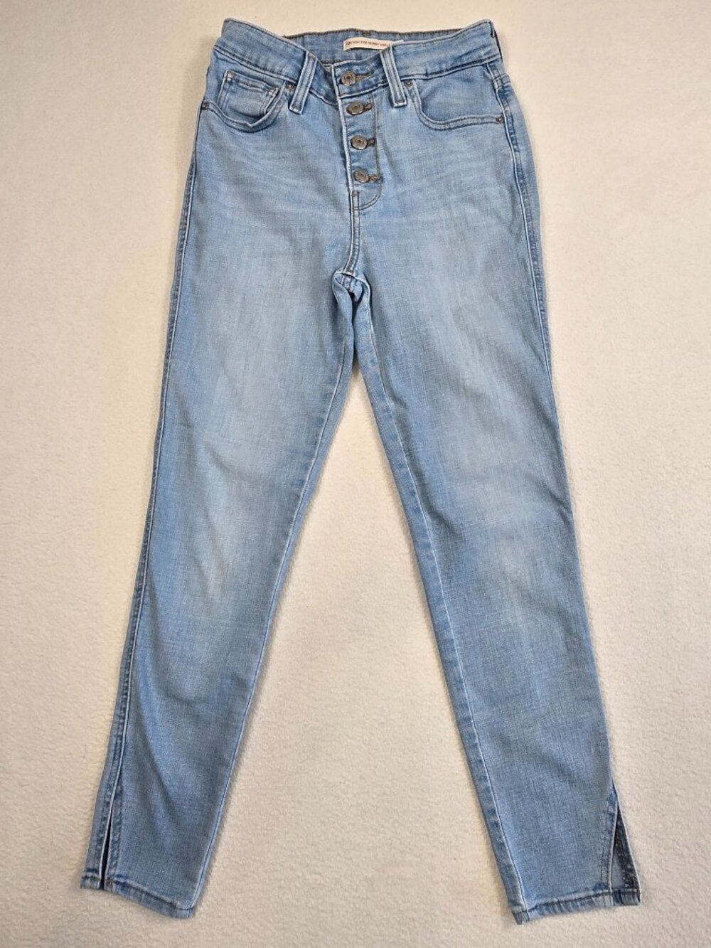 Levis 721 High Rise Skinny Ankle Jeans Size 26 Light Wash Denim
